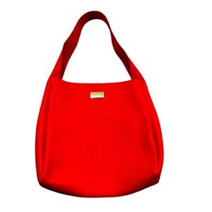 Shiseido Red Shoulder Bag with Classic Design